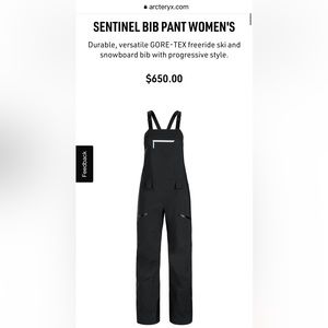 Sentinel bib ski pants